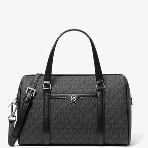 Jet Set Travel Medium Signature Logo Satchel